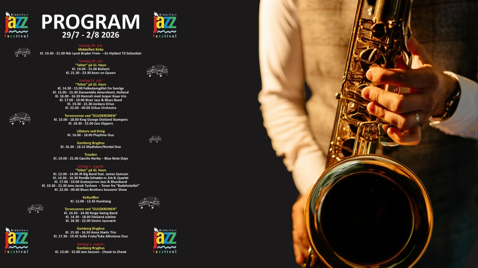 Jazzfestivalens program på plads: Jazz, blues og og feststemning venter i Middelfart
