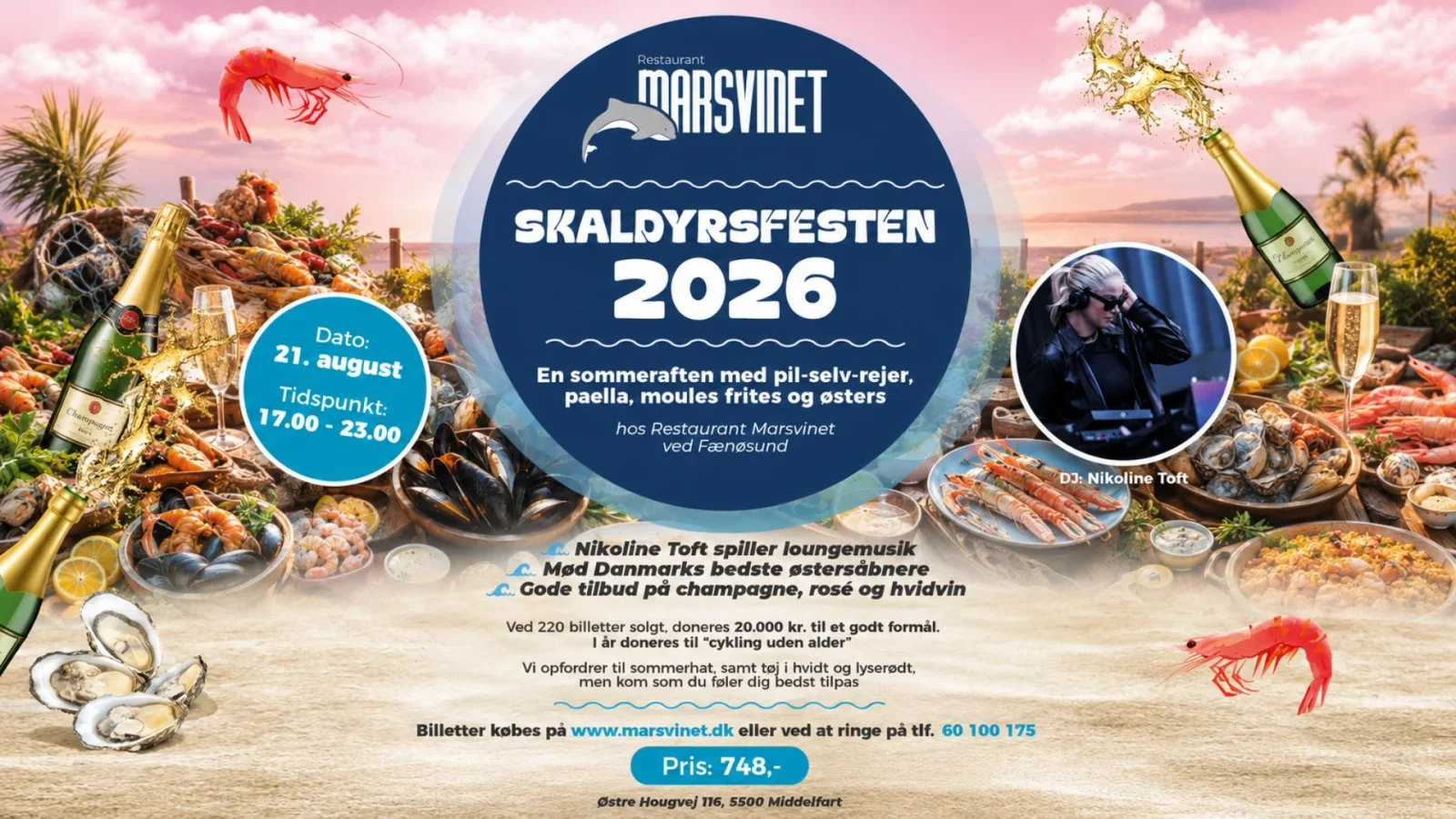 Restaurant Marsvinet inviterer til Skaldyrsfesten 2026 