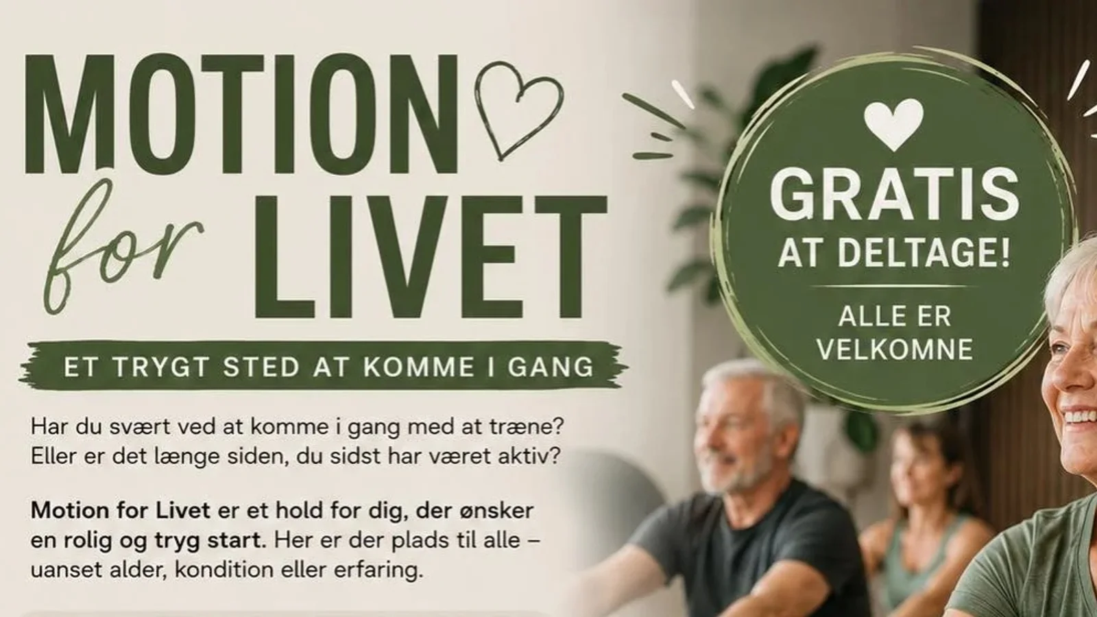 Nyt 'Motion for Livet'-hold starter hos Fit&Sund Køge