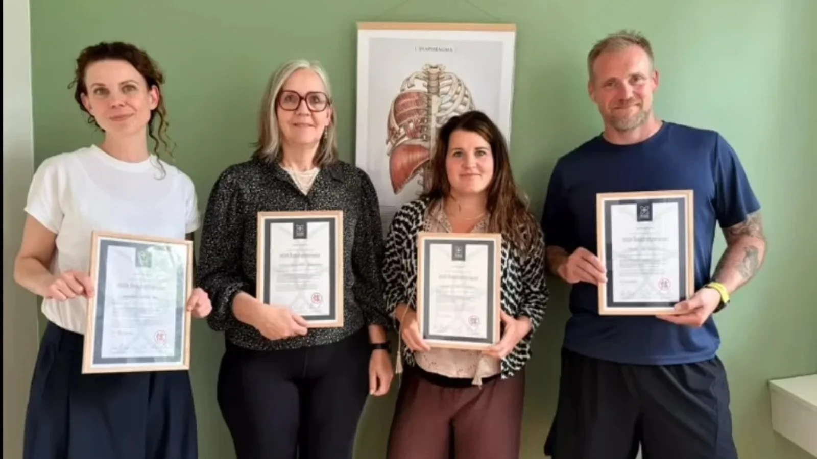 Fire nye IKIGAI Åndedrætsterapeuter certificeret i Odense
