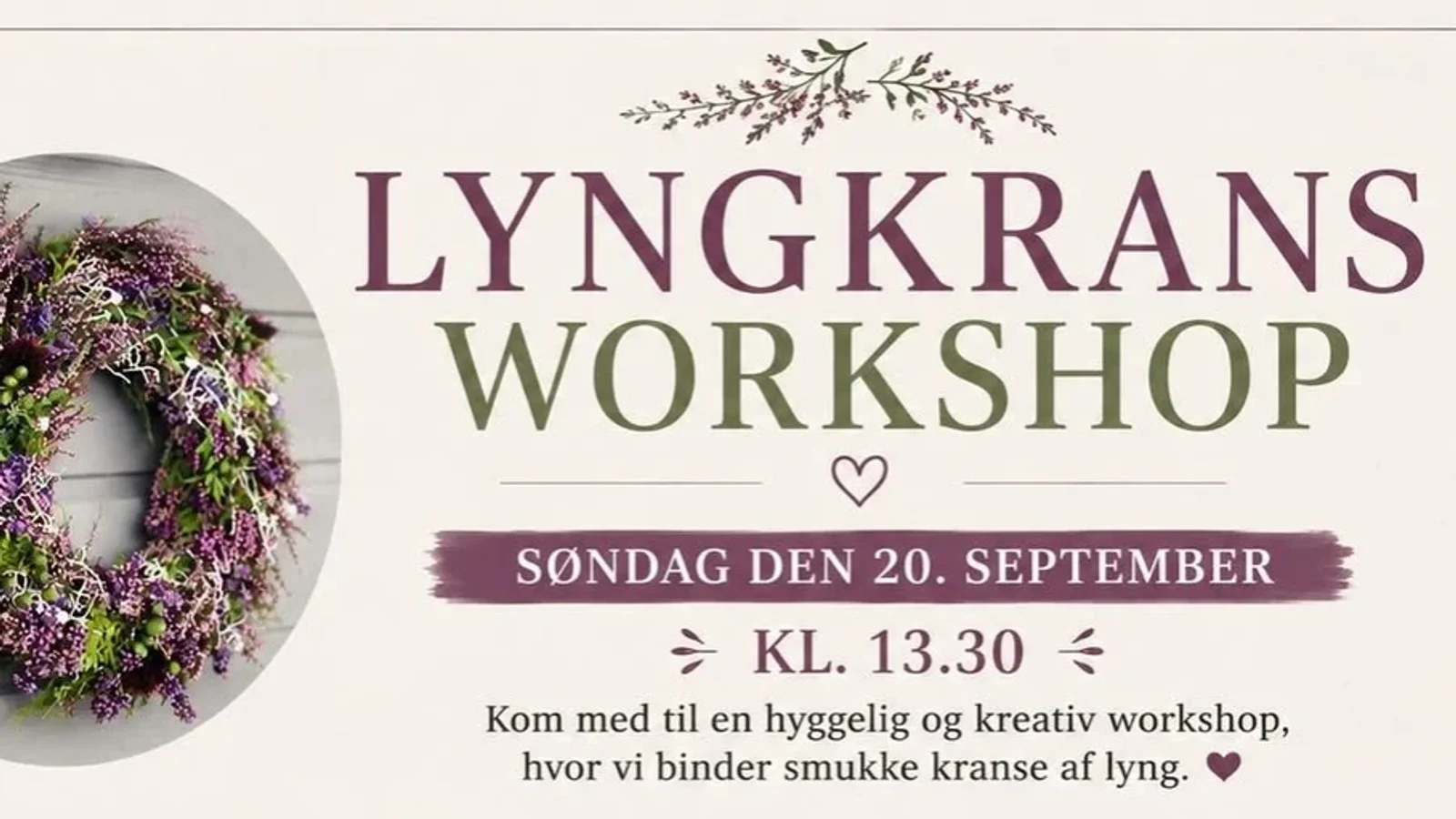Lyngkrans-workshop hos Magnolia Florist