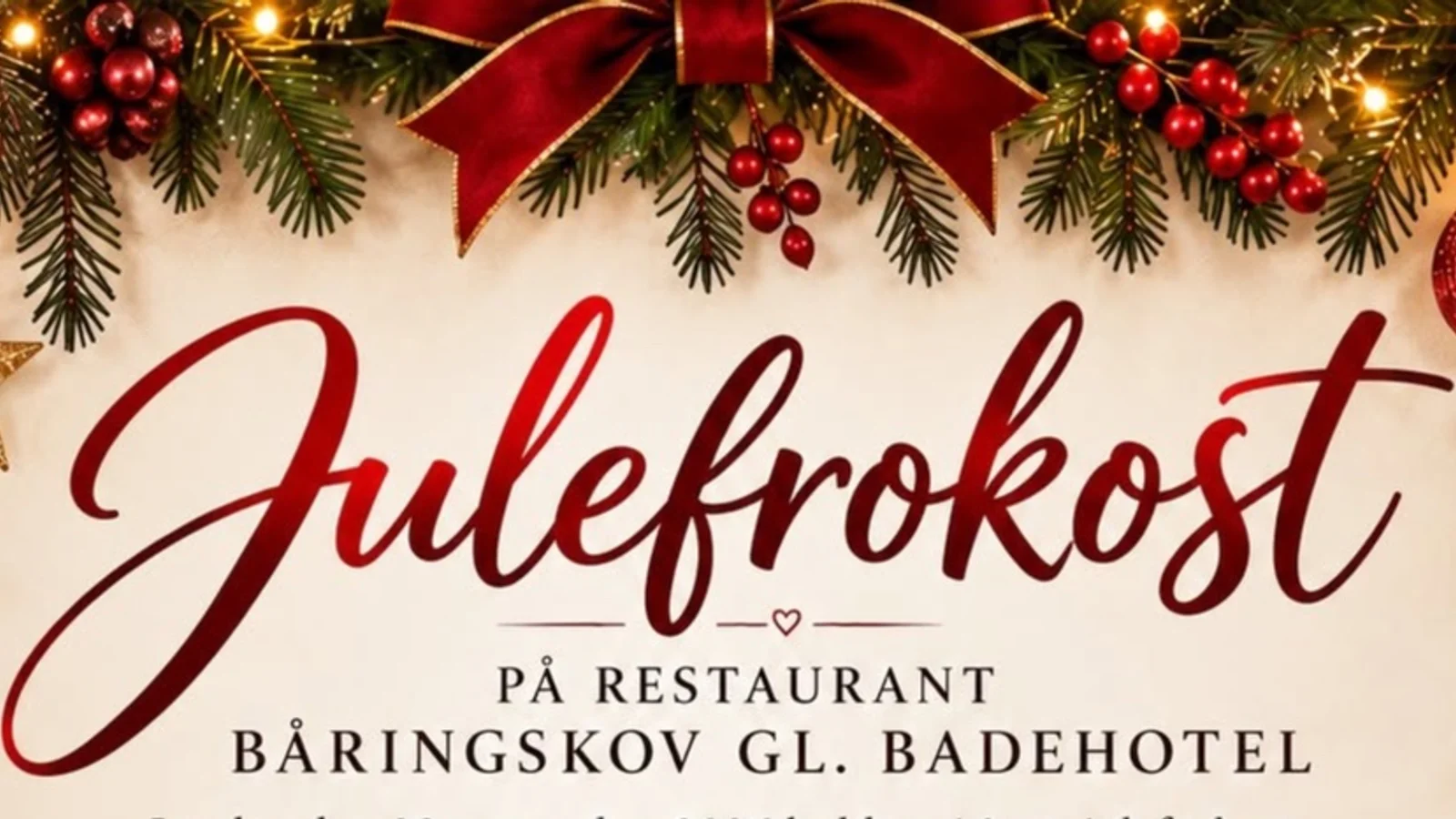 Julefrokost på Restaurant Båringskov gl. Badehotel den 28. november