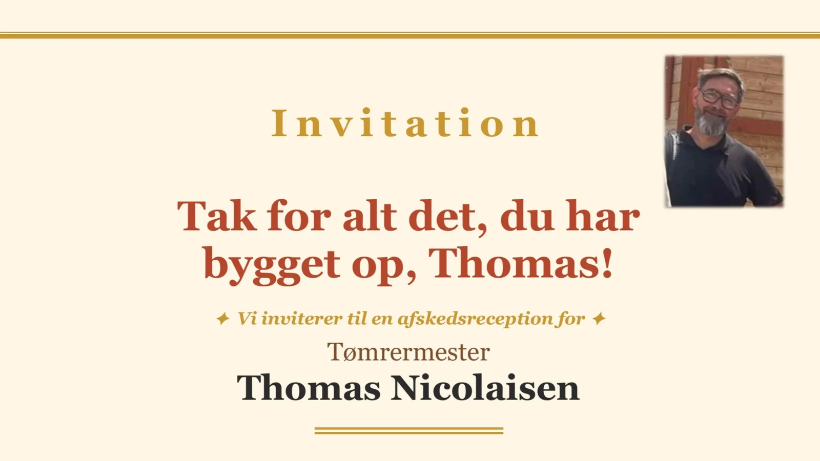 Nu lægger Thomas værktøjet på hylden