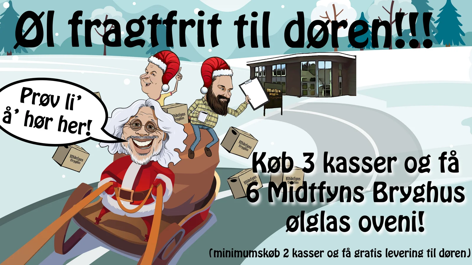 Midtfyns Bryghus er i julehumør: Bestil 3 kasser øl og få 6 ølglas med i prisen
