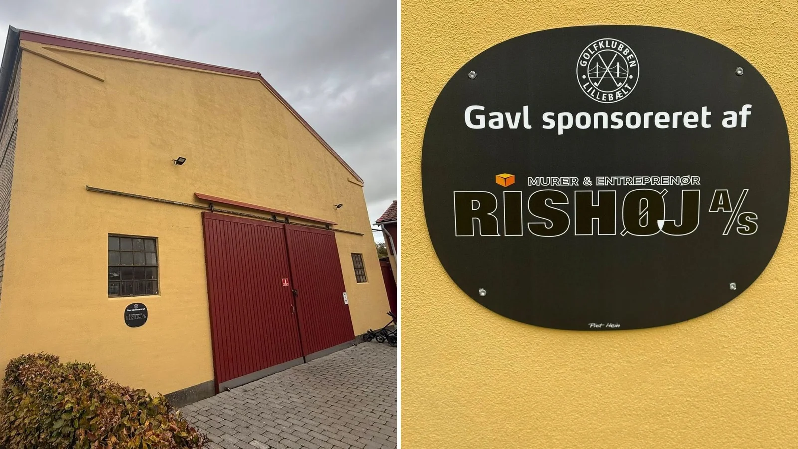 Rishøj A/S støtter lokal golfklub med ny gavl