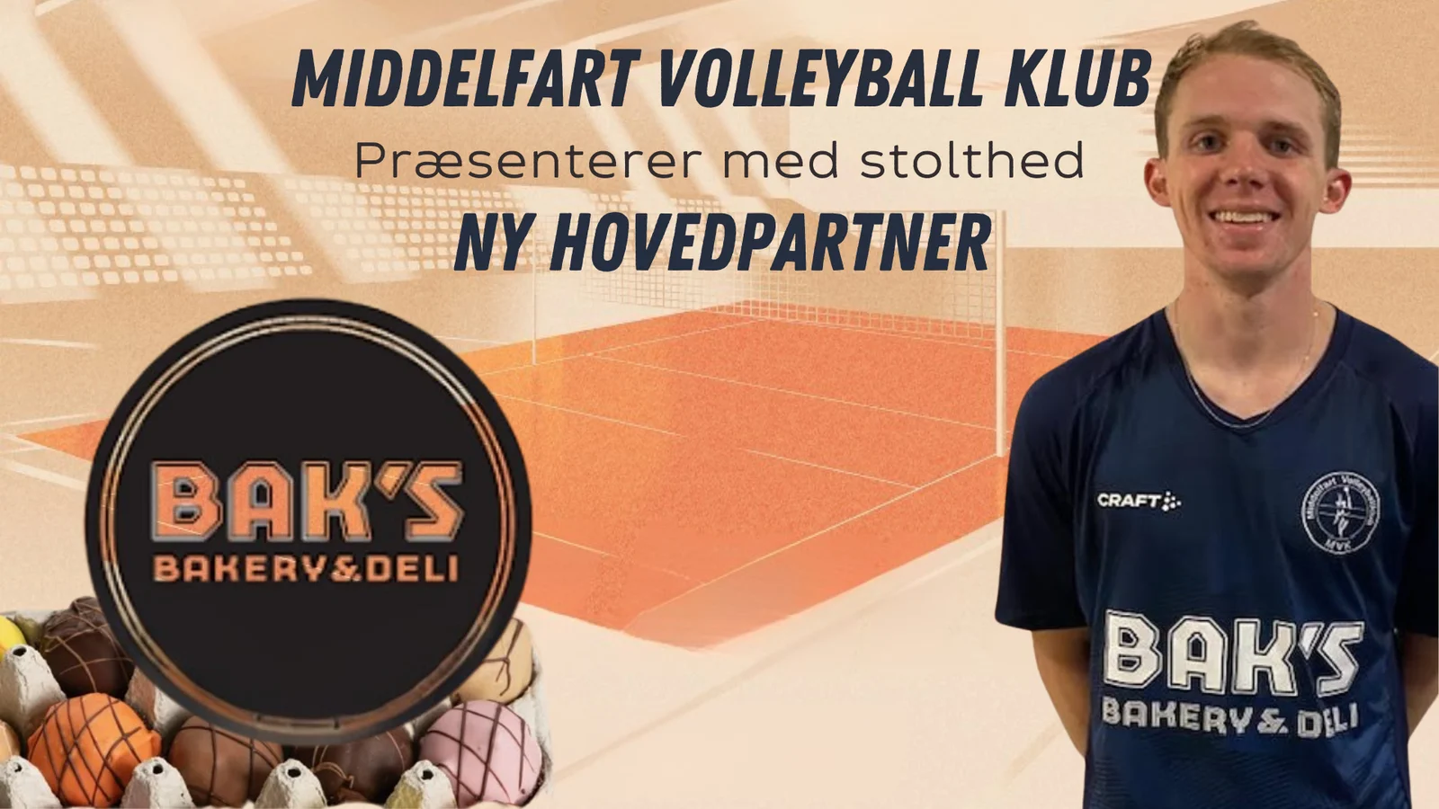 Middelfart Volley indgår nyt partnerskab med Baks Bakery & Deli