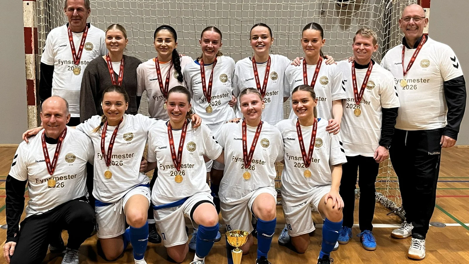 Seniorpiger fra Middelfart er fynsmestre i futsal for 9. gang.