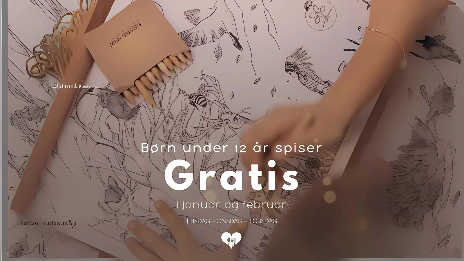 I januar og februar spiser børn under 12 år gratis på Fjelsted Skov tre dage om ugen