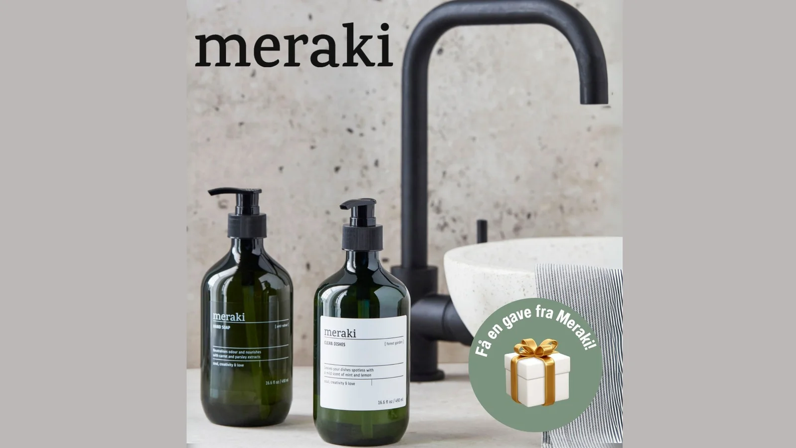 ModernRoom er i gavehumør: Køb dine produkter fra Meraki i deres webshop og få en gave med