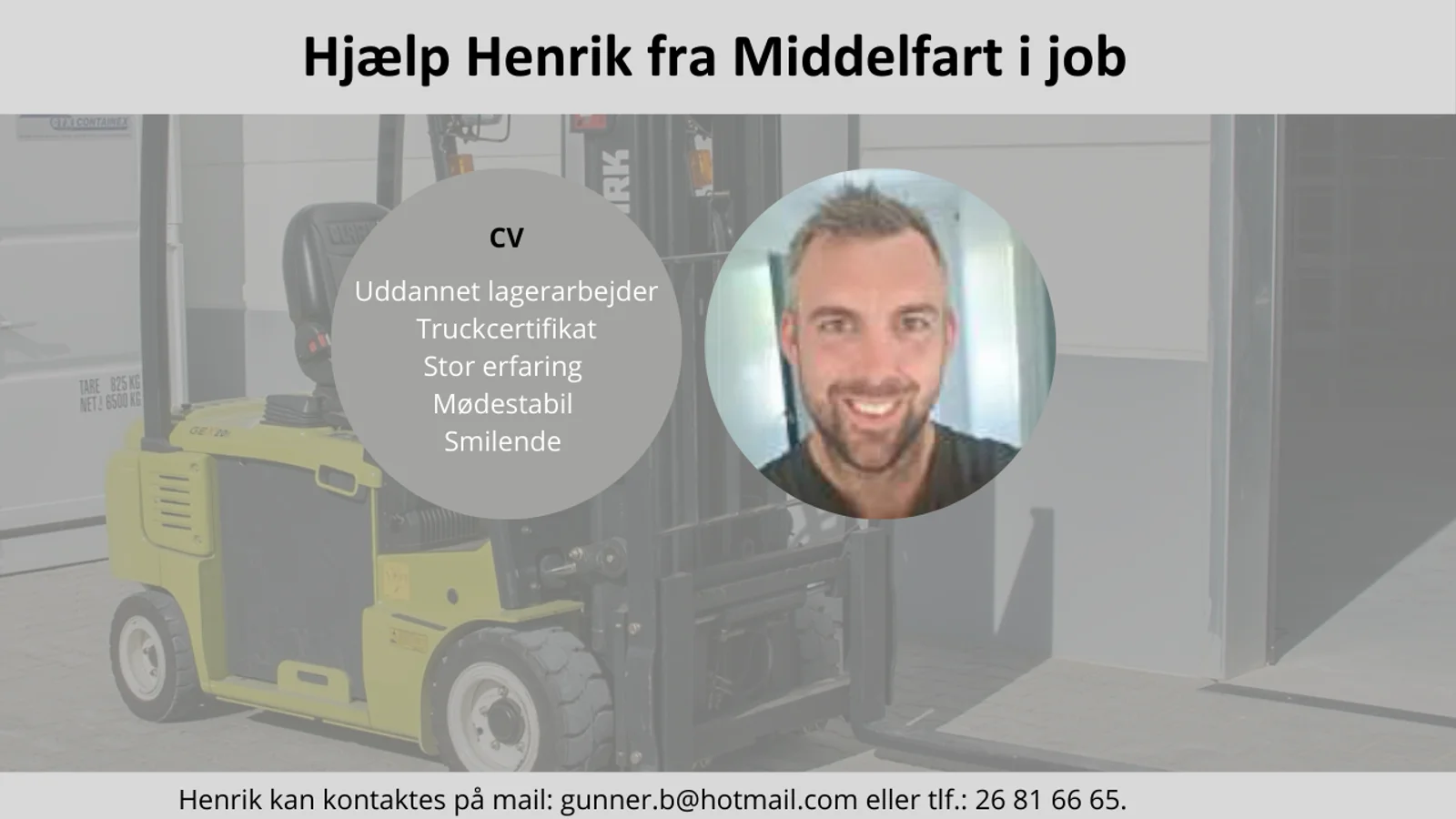 Kan du hjælpe Henrik fra Middelfart med at lande hans nye job?