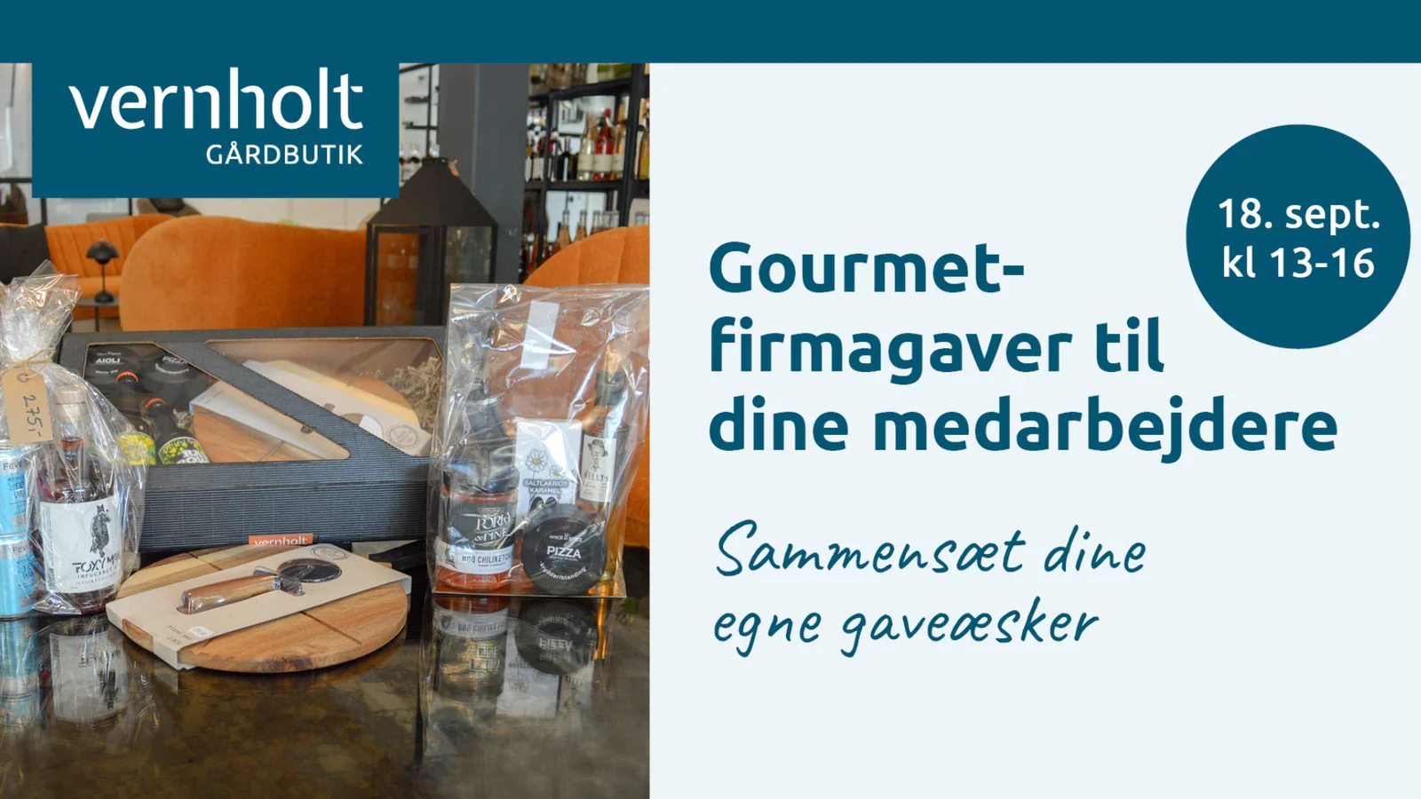 Få rabat på skræddersyede julegaver til dine medarbejdere hos Vernholt Gårdbutik