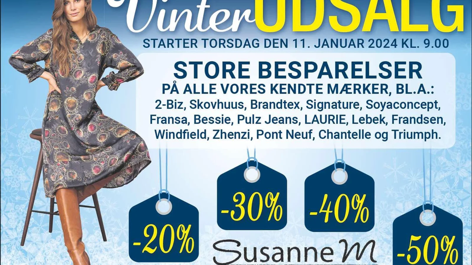 Vinterudsalg hos Susanne M: Store rabatter på kendte brands