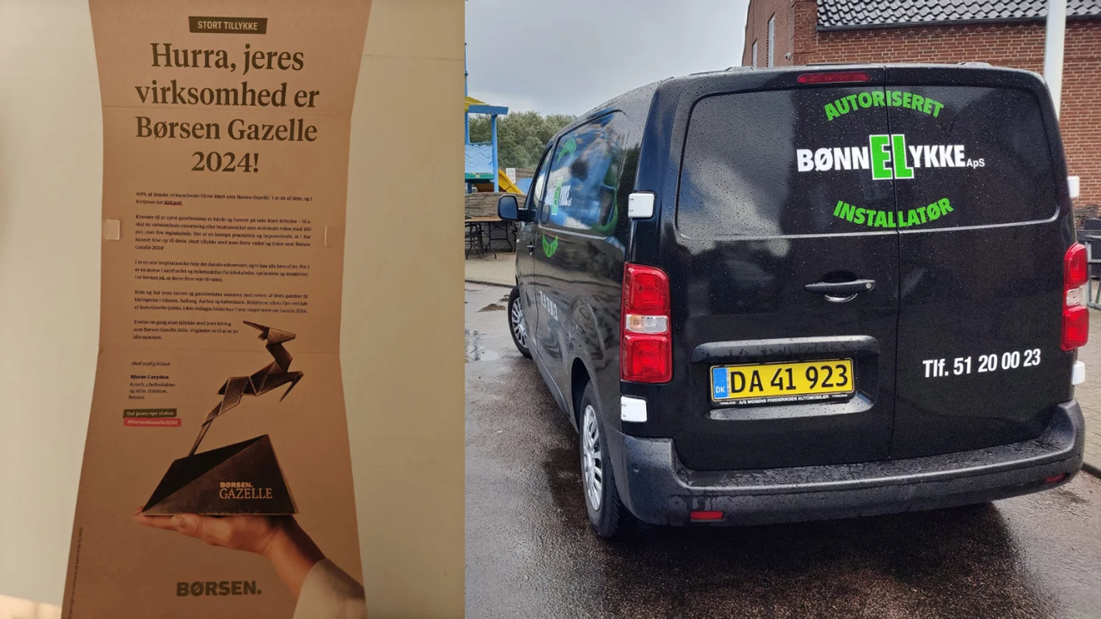 Bønnelykke El modtager Børsen Gazelle 2024