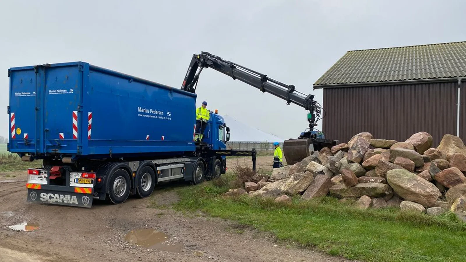 Fynske marksten bliver til stenrev i Odense Fjord