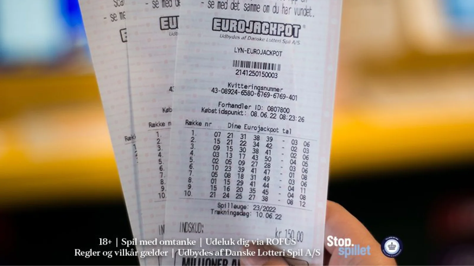Dansker vinder ny kæmpegevinst fra Eurojackpot – her er kuponen købt