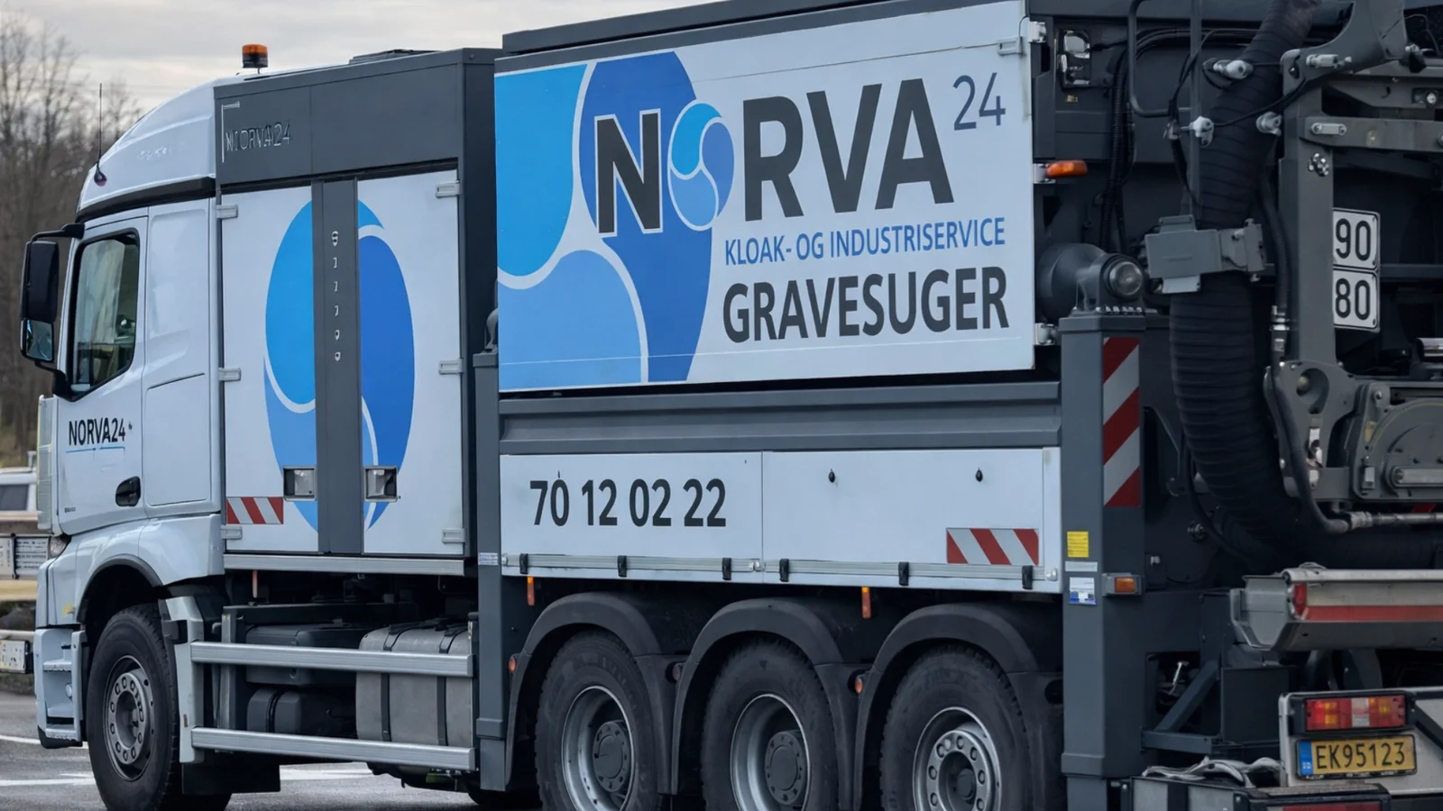 Danmarks første gravesuger med turbineteknologi er landet hos Norva24