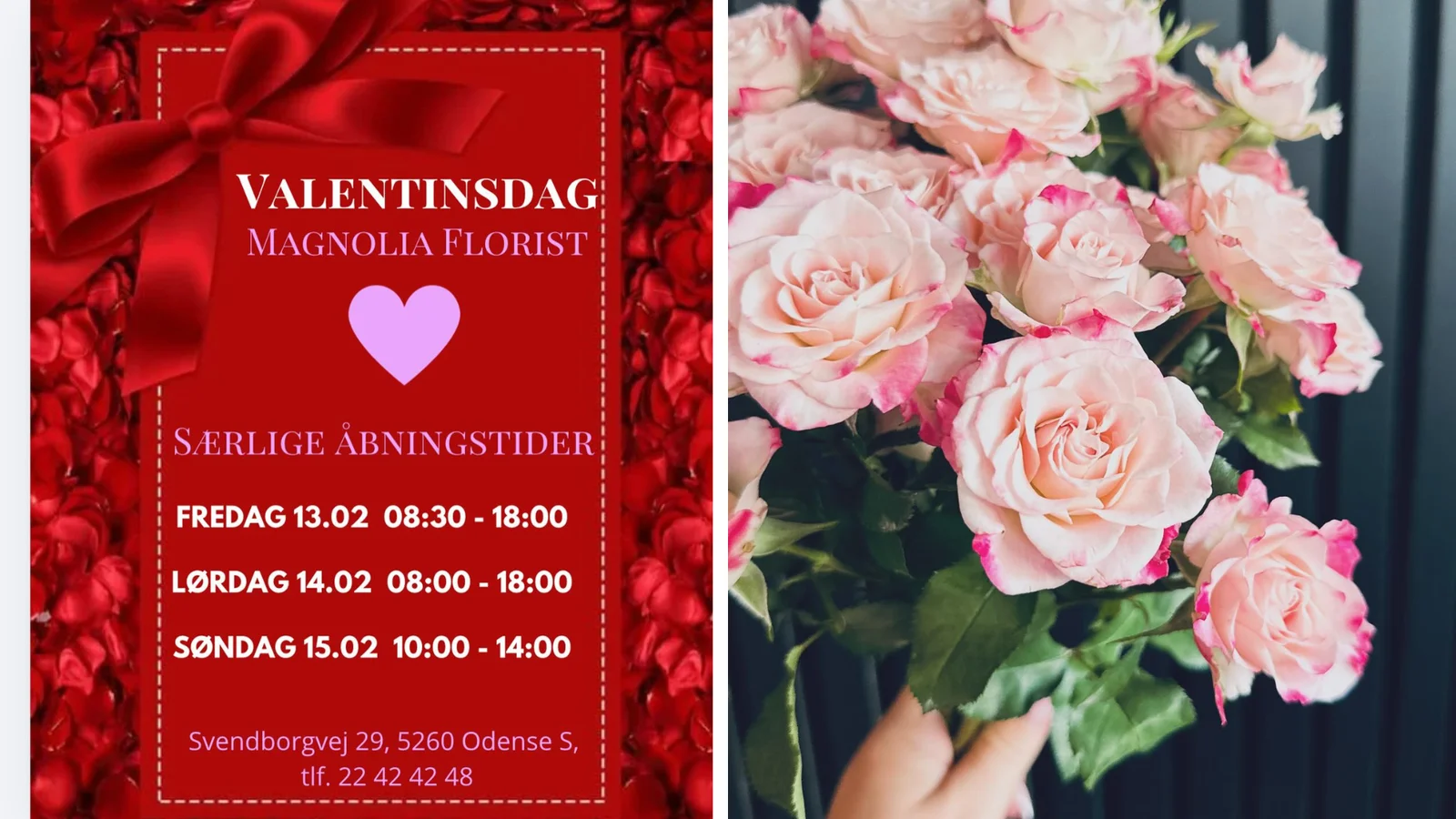 Valentinsdag nærmer sig: Magnolia Florist udvider åbningstiderne