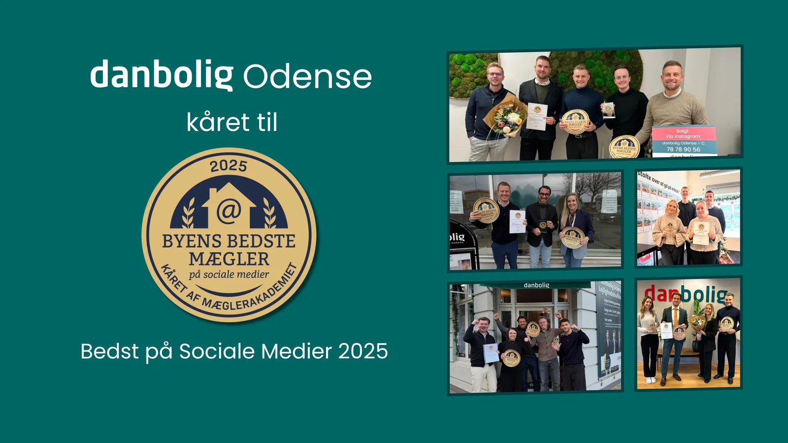 danbolig Odense kåret som 'Byens bedste mægler på sociale medier 2025'