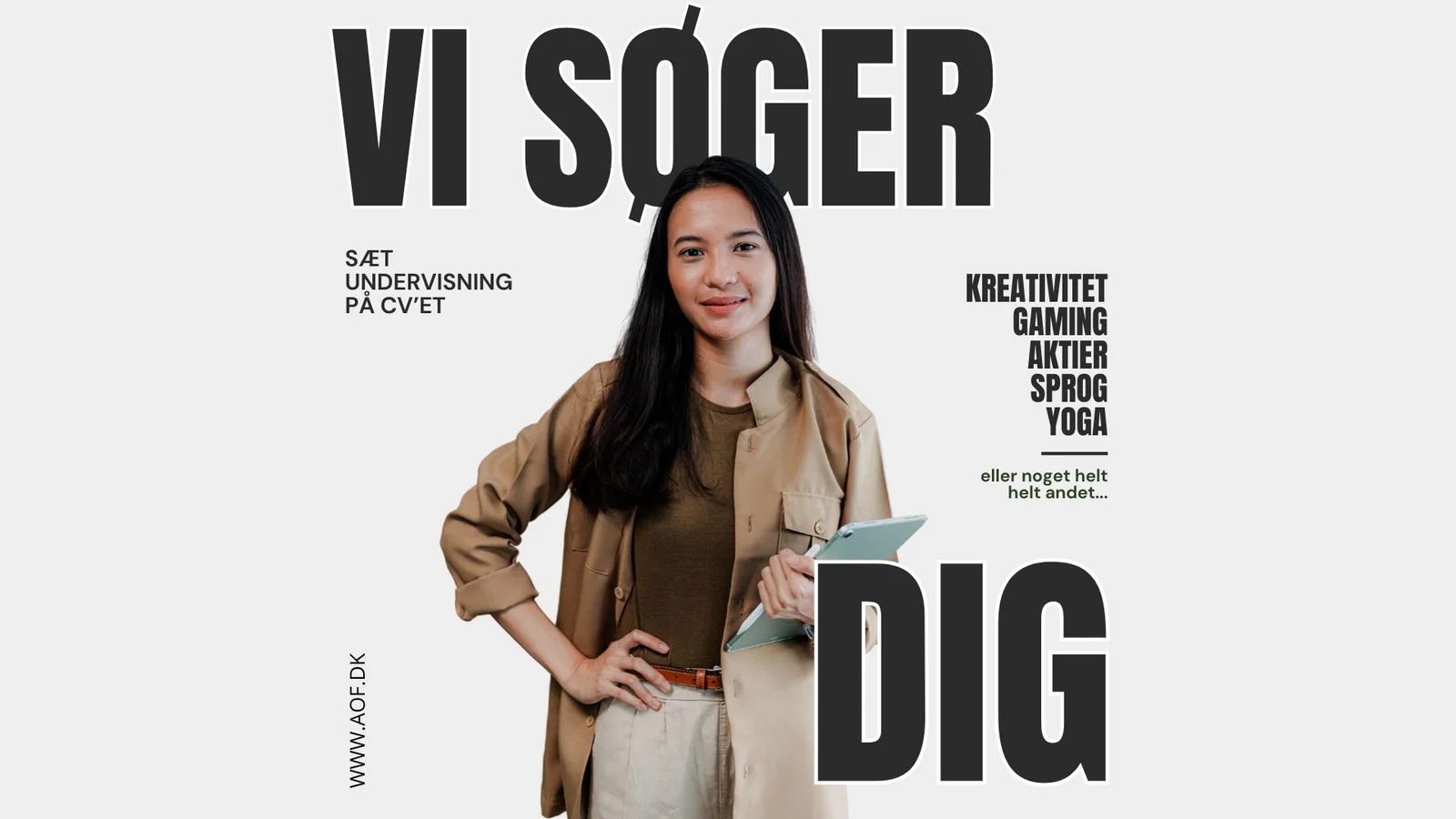 Vil du gerne lære fra dig? AOF søger undervisere, og du vælger næsten selv emnet