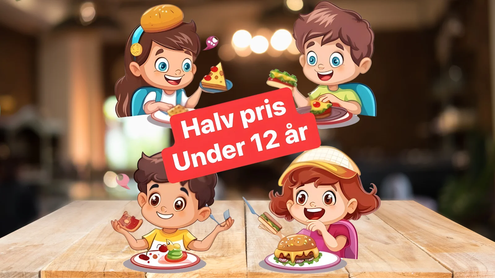 Børn spiser til halv pris hos Korup Steakhouse i efterårsferien