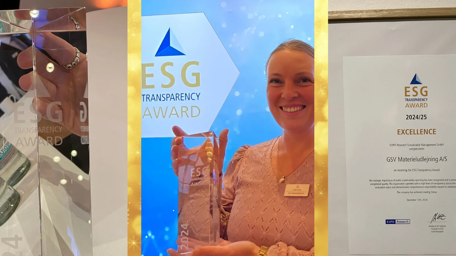 GSV Materieludlejning har modtaget den europæiske ESG Transparency Award