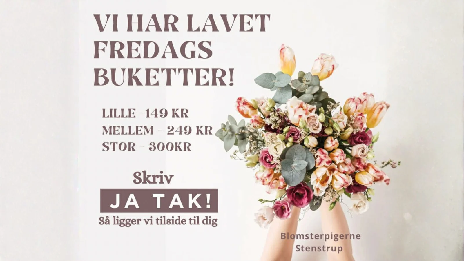 Nyt tiltag hos Blomsterpigerne Stenstrup: Fredagsbuketter