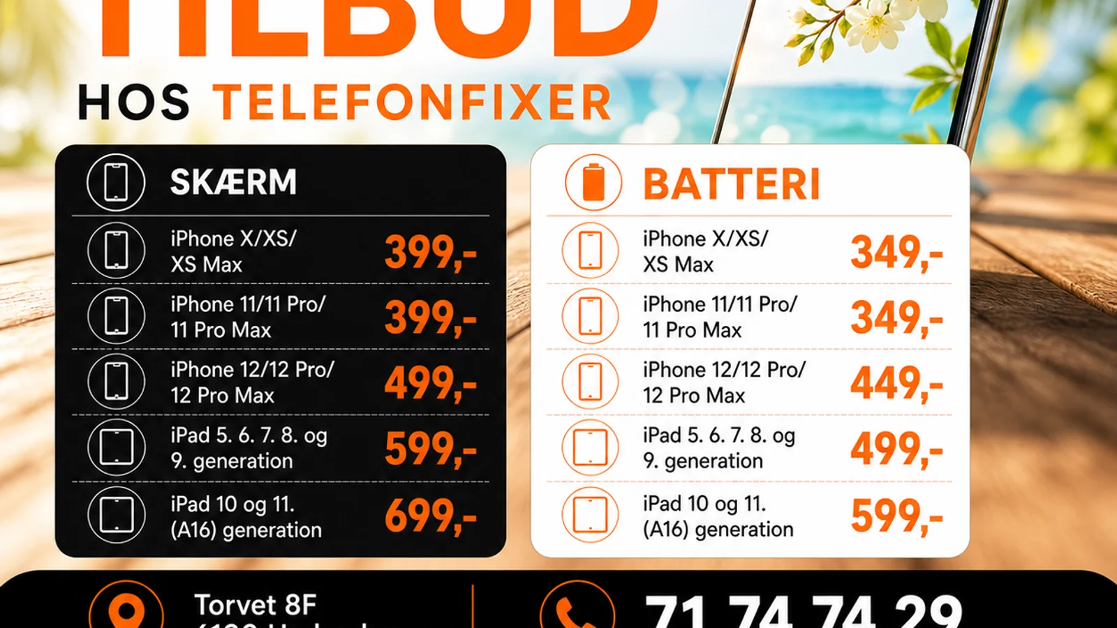Majtilbud hos Telefonfixer: Få nyt liv i din iPhone eller iPad