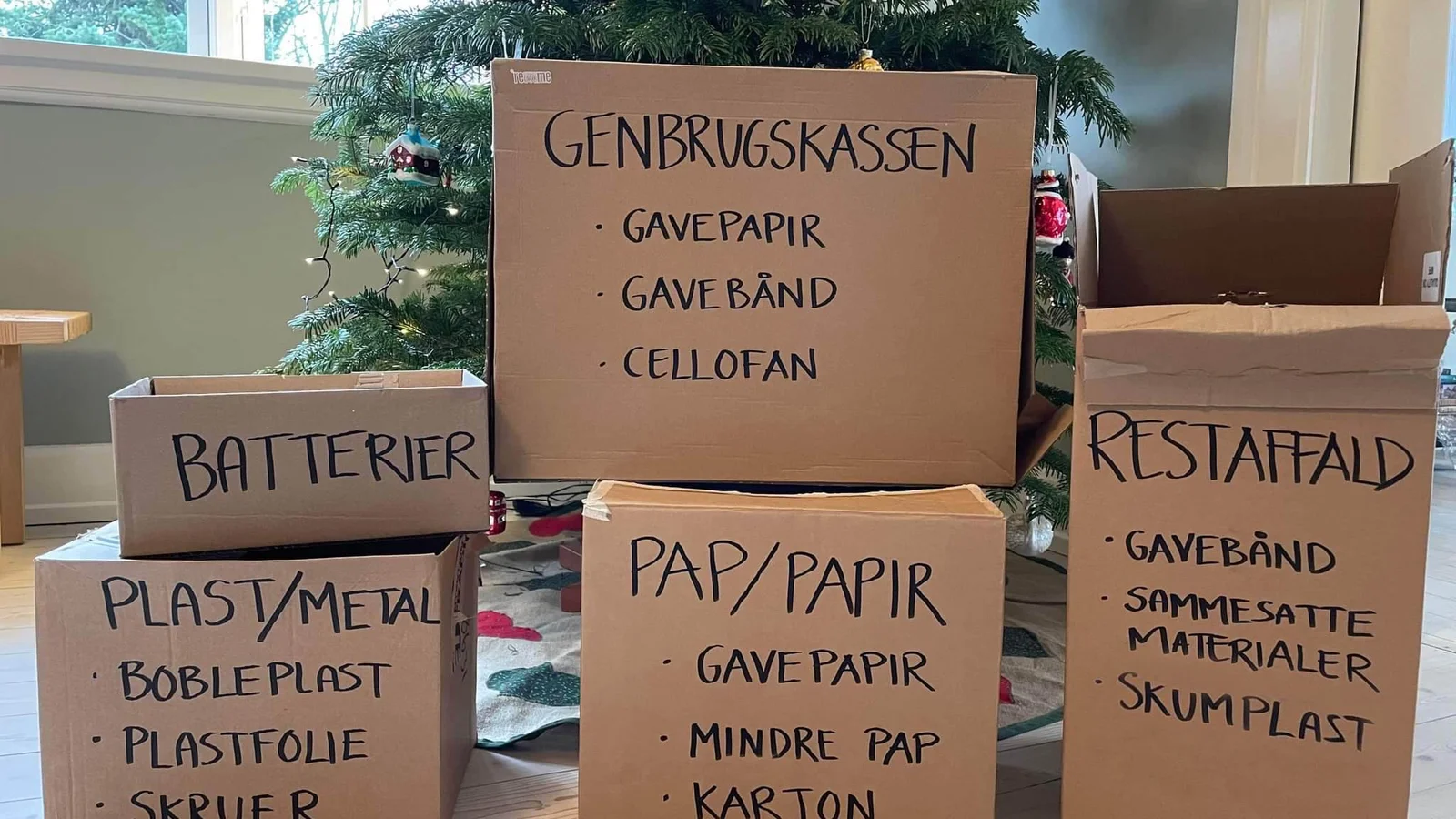 Sådan sorterer du julens affald