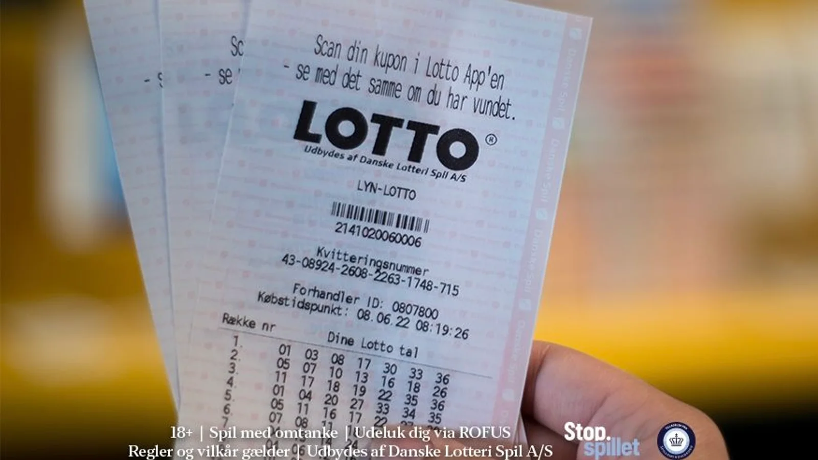 Førstepræmien i Lotto gik til Randers – heldig dansker vinder 10 millioner