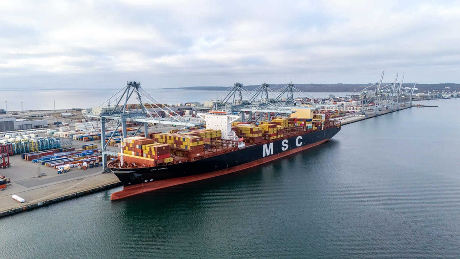 Første containerskib ankommer til Aarhus Havn på ny direkte MSC-rute mellem Aarhus og Asien