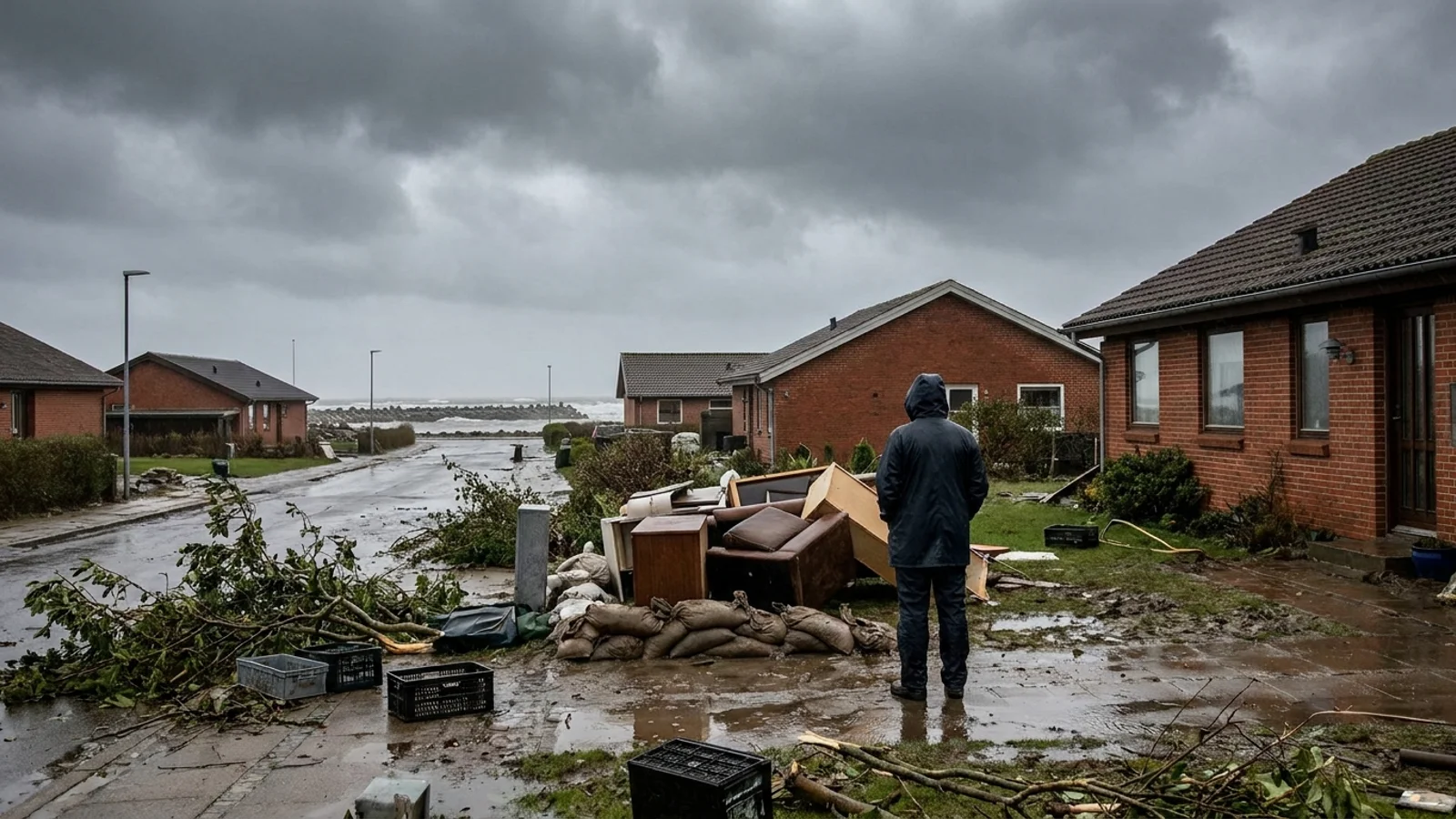 Skader gjort op: Kystbeboere betaler dyrt for stormfloder