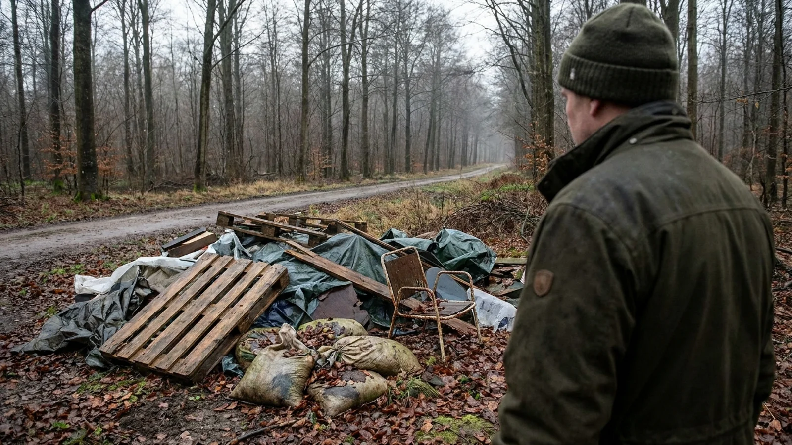 Jæger fra Aalestrup frustreret over ulovlig affaldsdumping i naturen