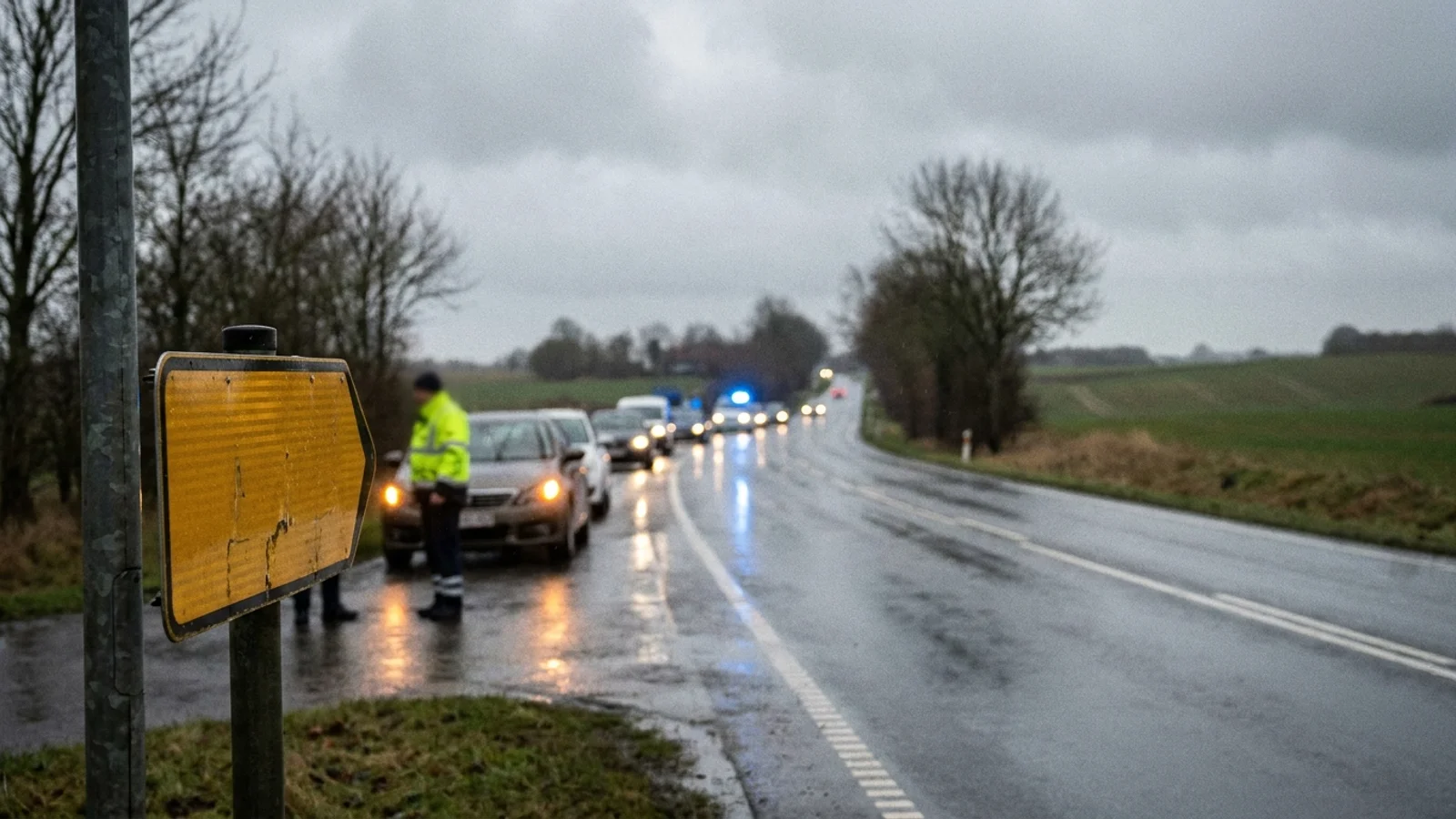 Uheld på rute 35 skaber trafikale udfordringer nær Frederikshavn