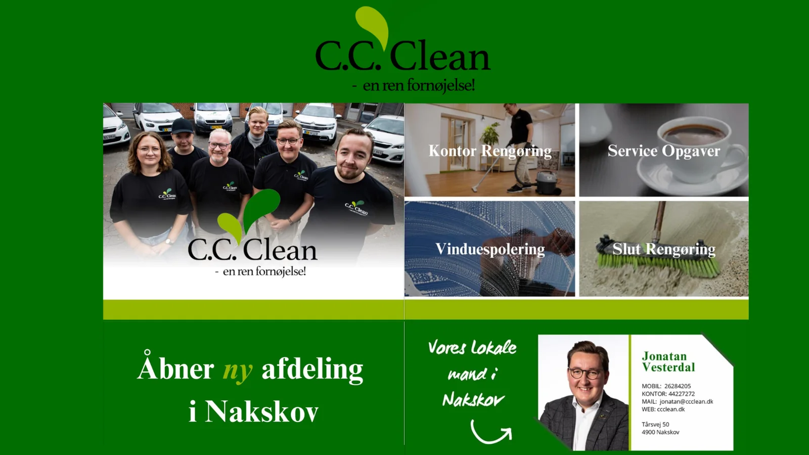 C.C. Clean åbner ny afdeling i Nakskov