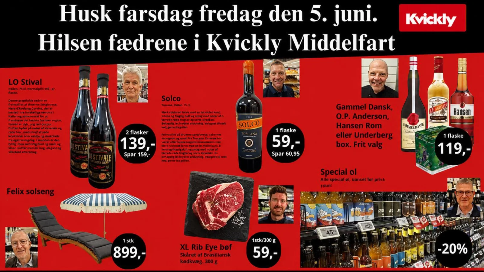 Alt det, far drømmer om: Kvickly Middelfart er klar til fars dag