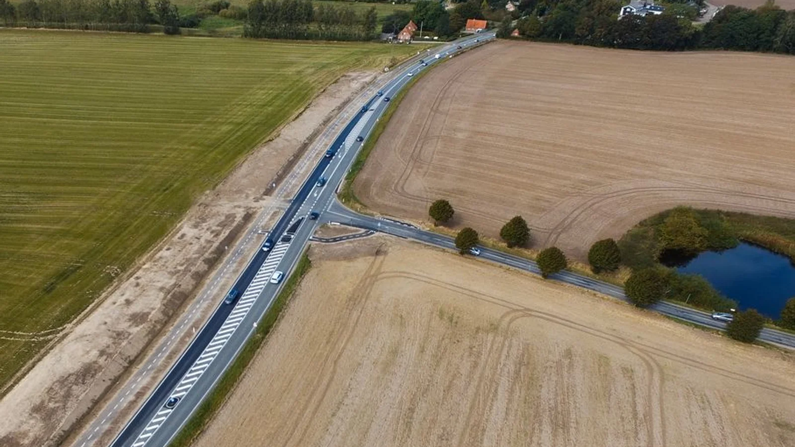Uheldsramt T-kryds er blevet mere sikkert
