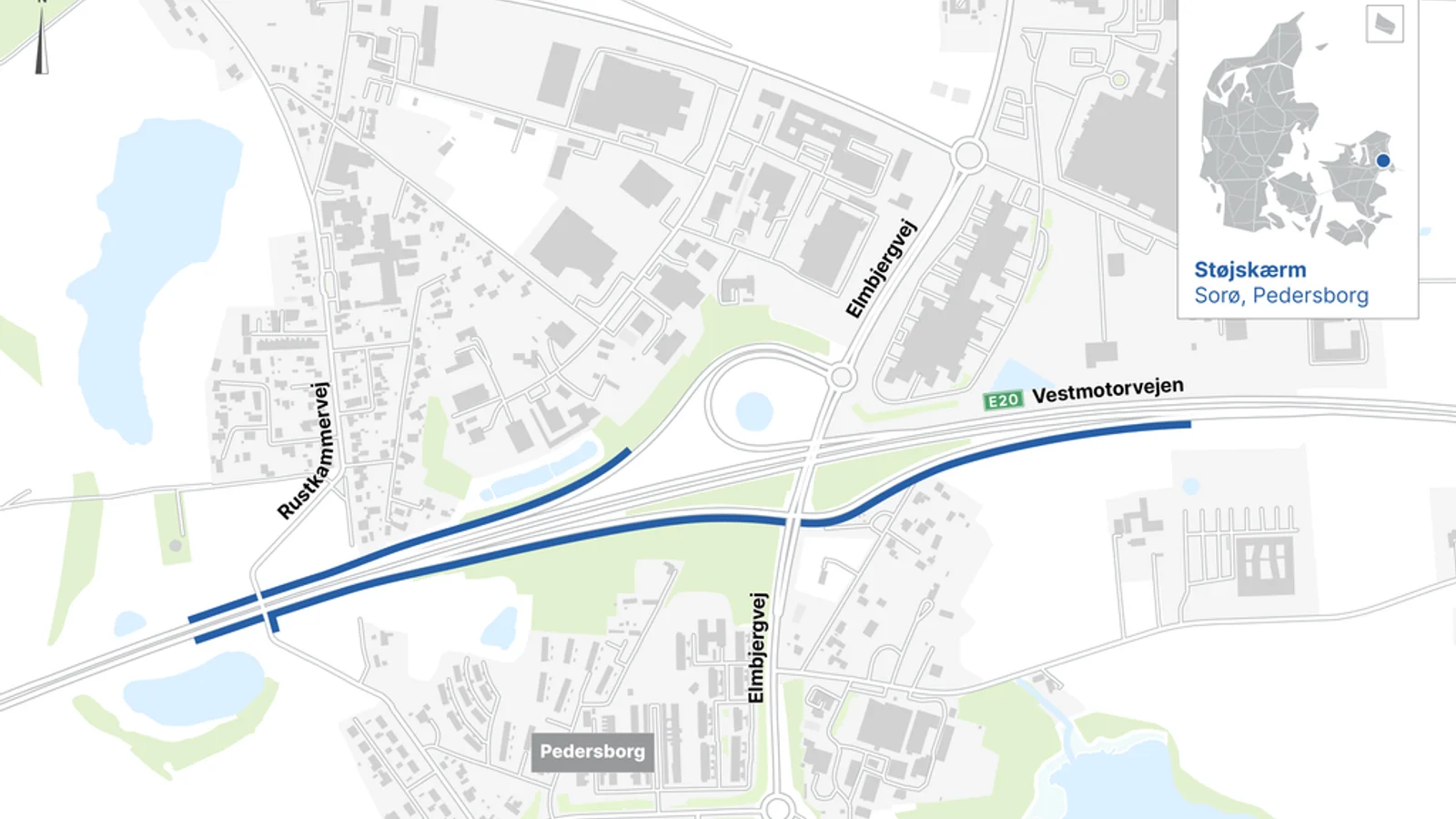 Vejdirektoratet tager hul på arbejdet med at sætte støjskærme op ved Pedersborg i Sorø