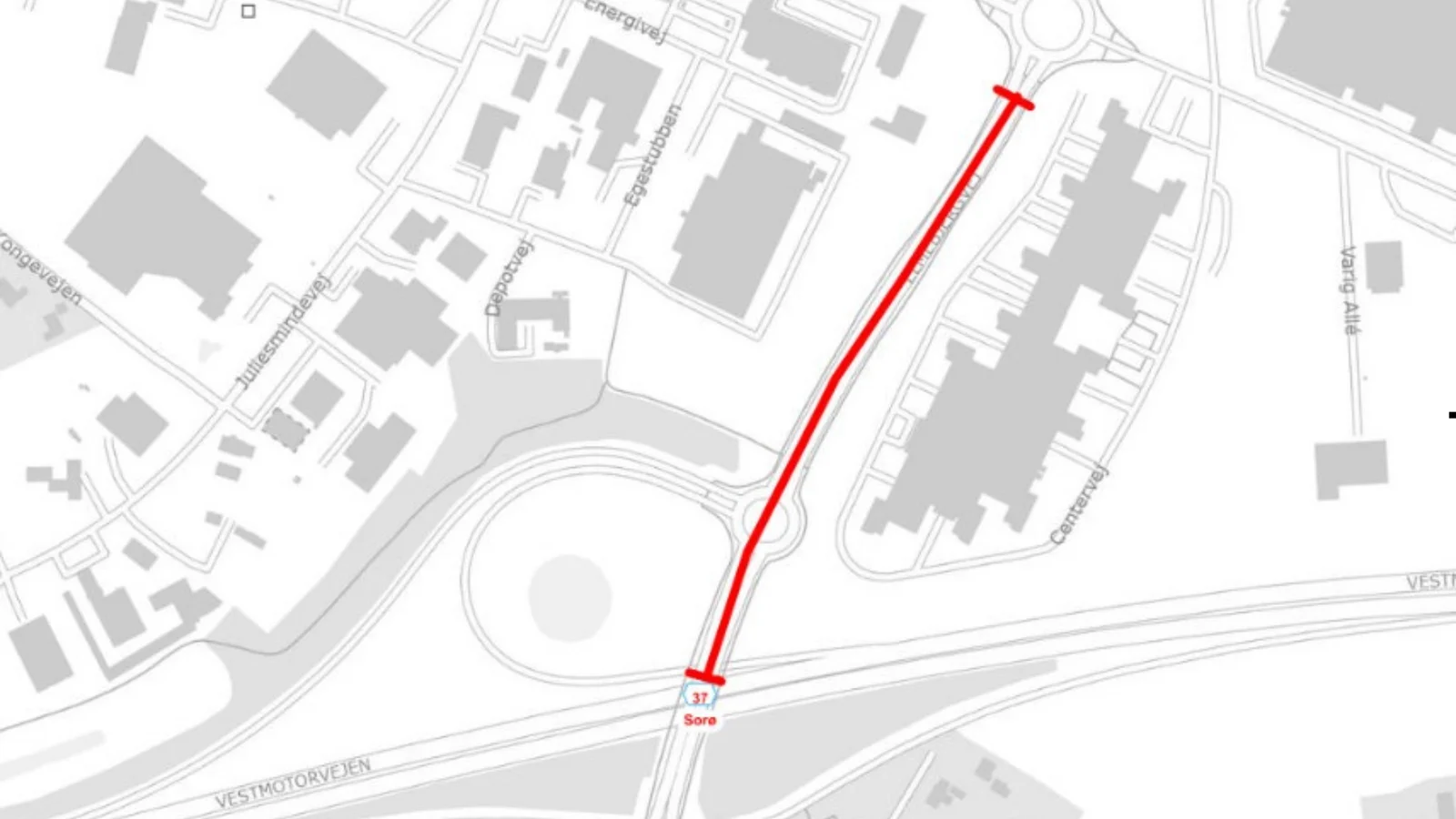 Elmebjergvej ved Sorø får ny asfalt