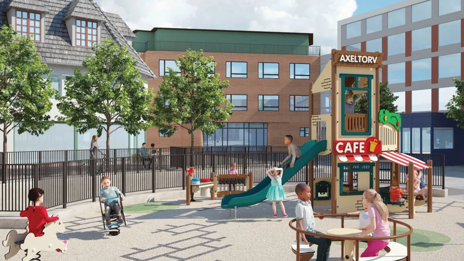 Ny legeplads er på vej på Axeltorv