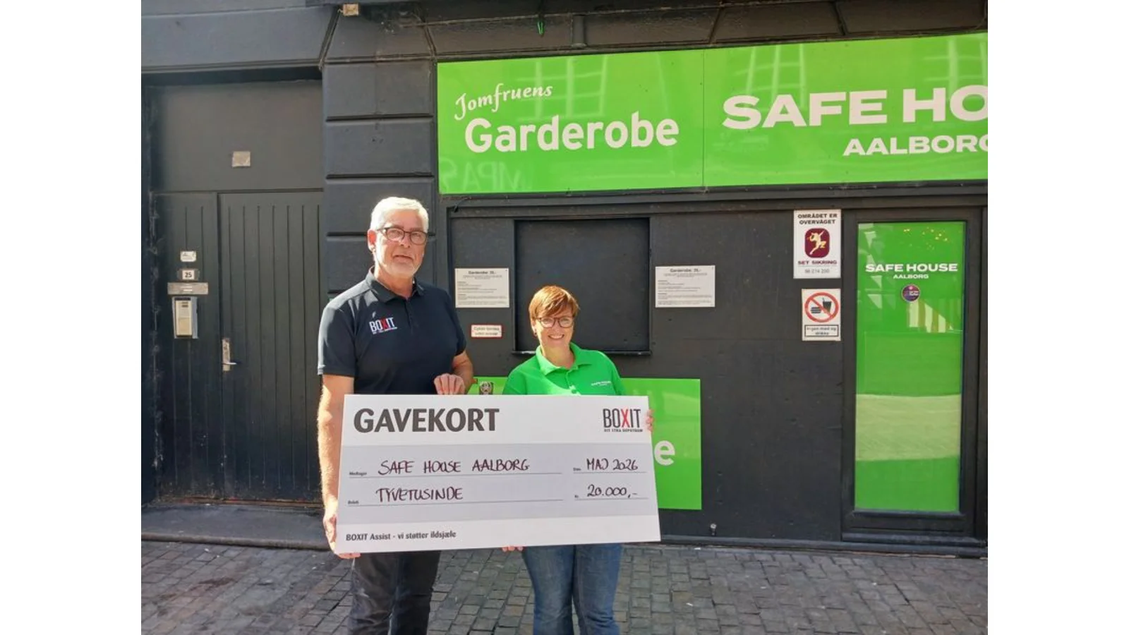 Safe House Aalborg vinder sponsorat på 20.000 kroner