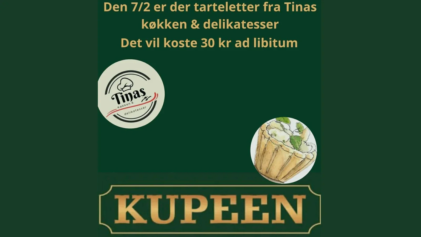 Tarteletter ad libitum hos Kupeen d. 7. feb.