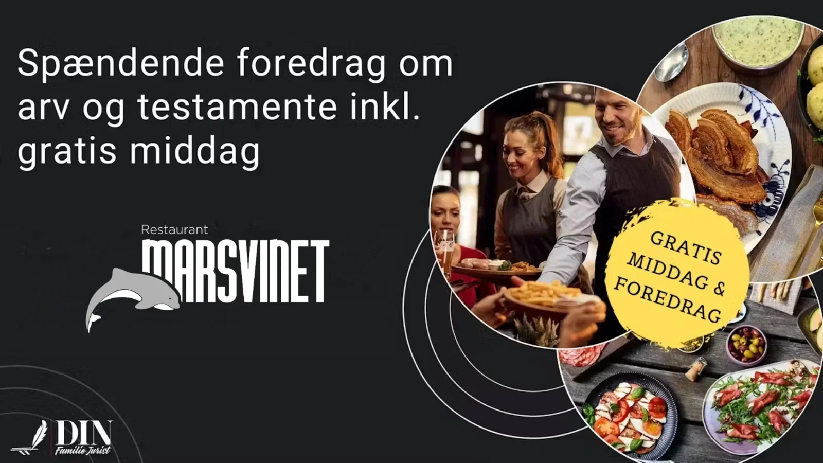 Gratis foredrag om arv og testamente, inkl. middag på Restaurant Marsvinet
