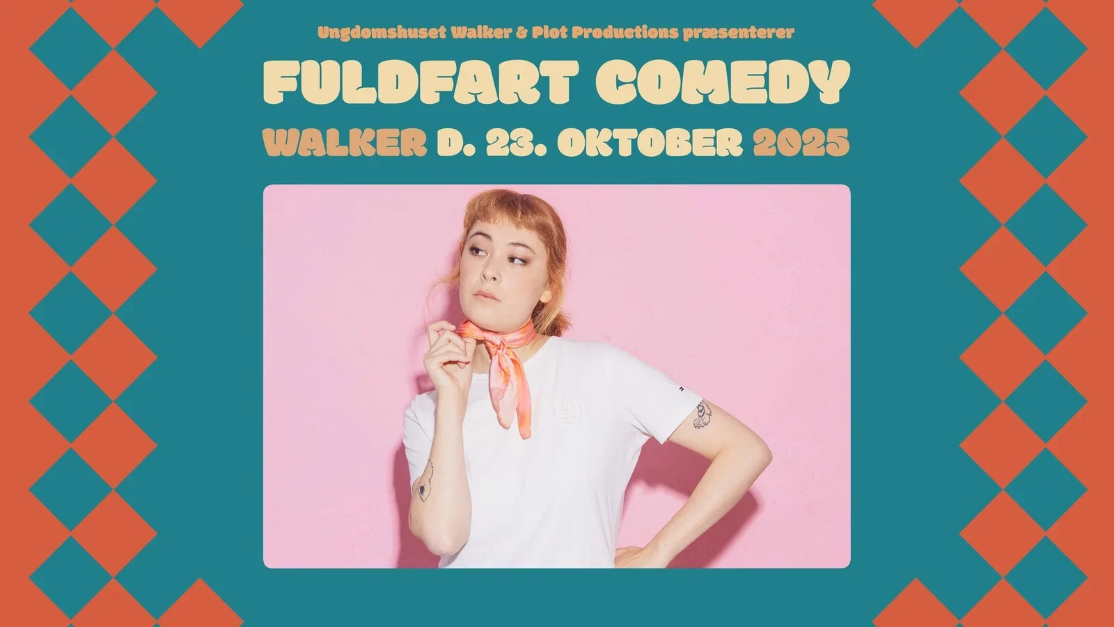 Eva Jin til fuldfart comedy på Ungdomshuset Walker