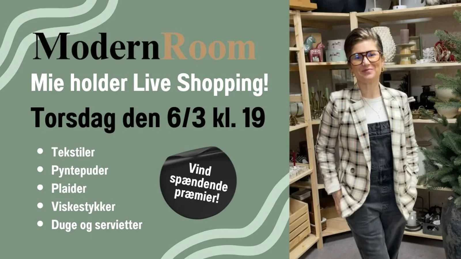 ModernRoom afholder liveshopping