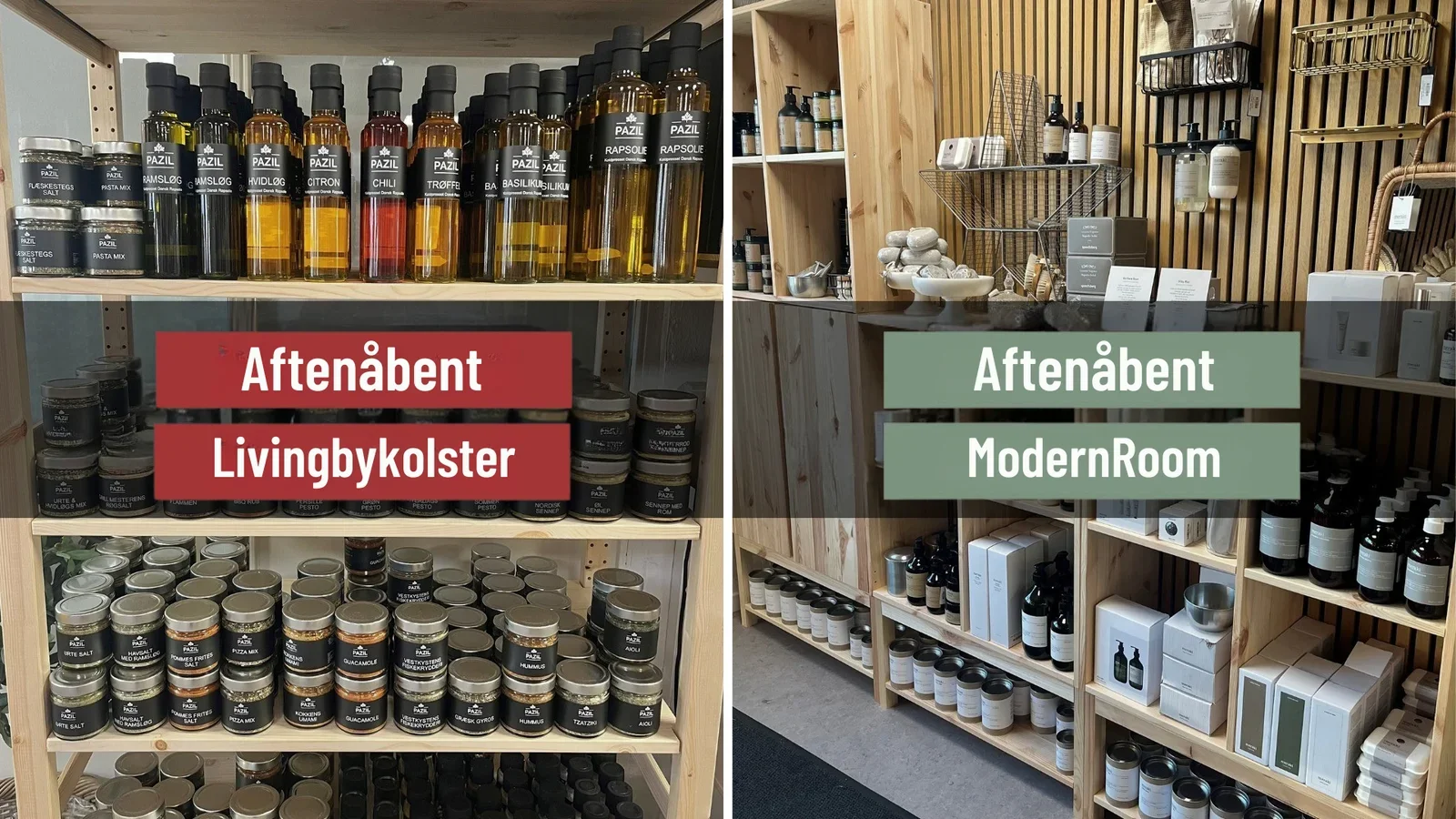 Aftenåbnet og weekendåbent hos Livingbykolster og ModernRoom