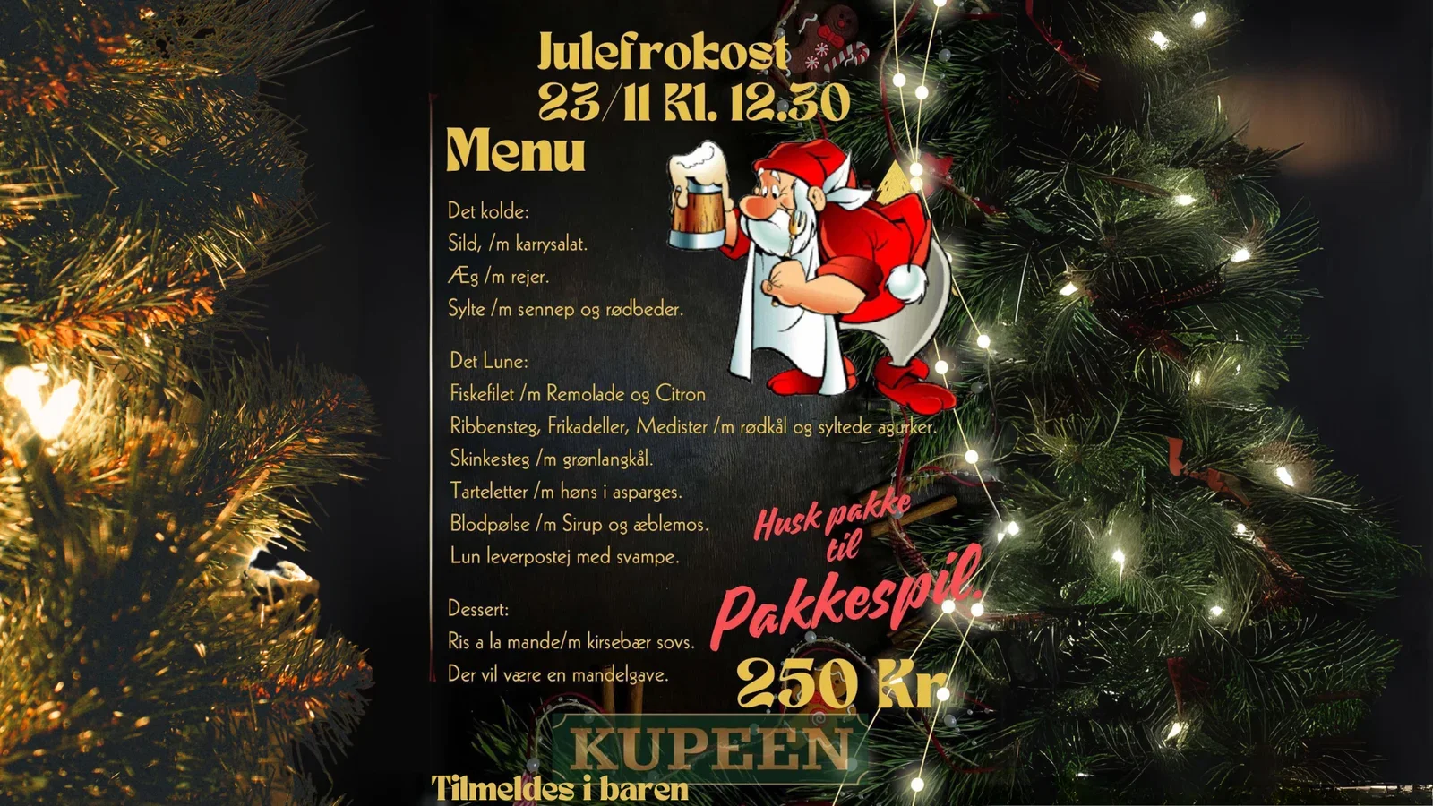 Julefrokost hos Kupeen Nr. Aaby