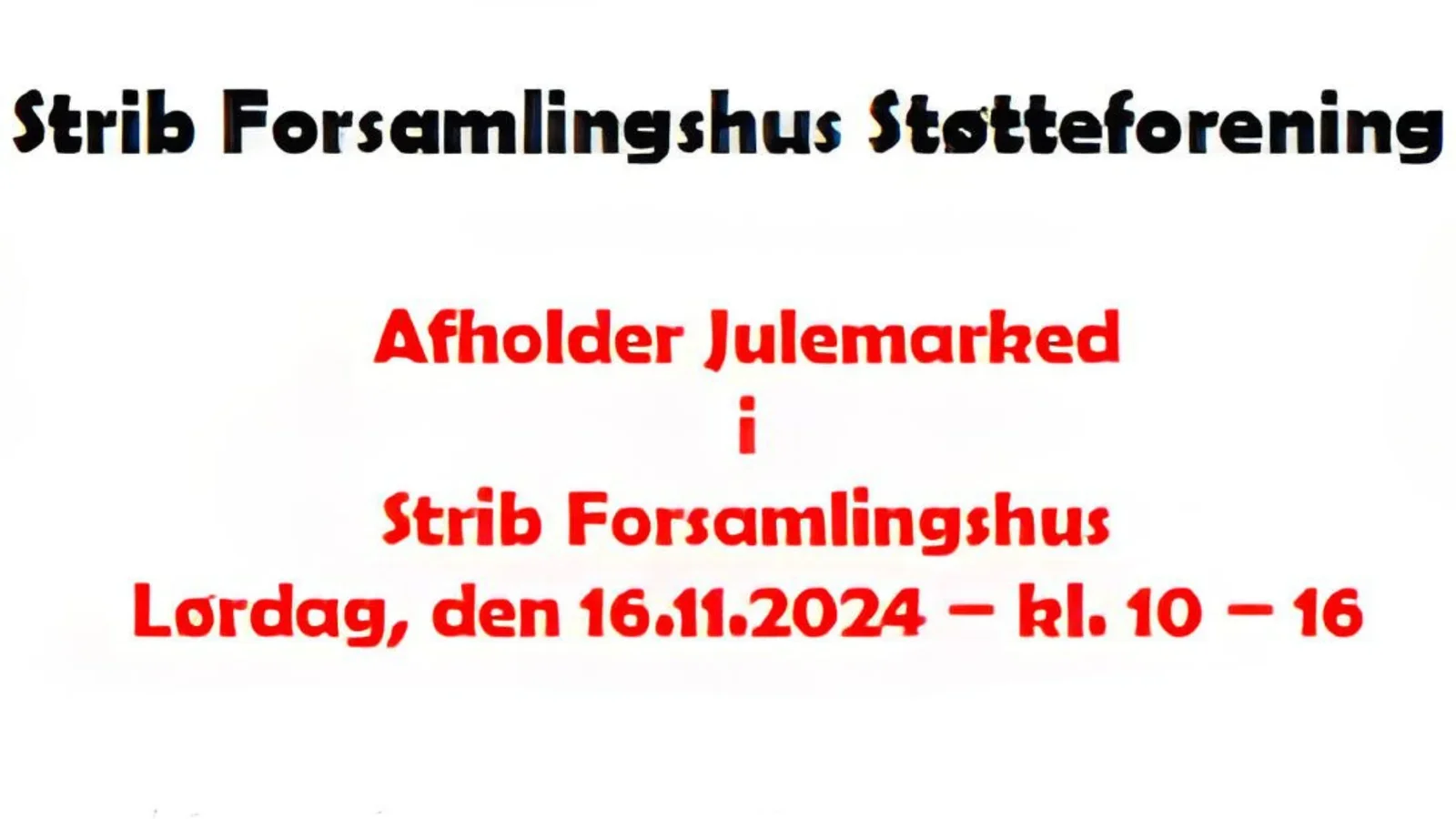 Julemarked i Strib Forsamlingshus