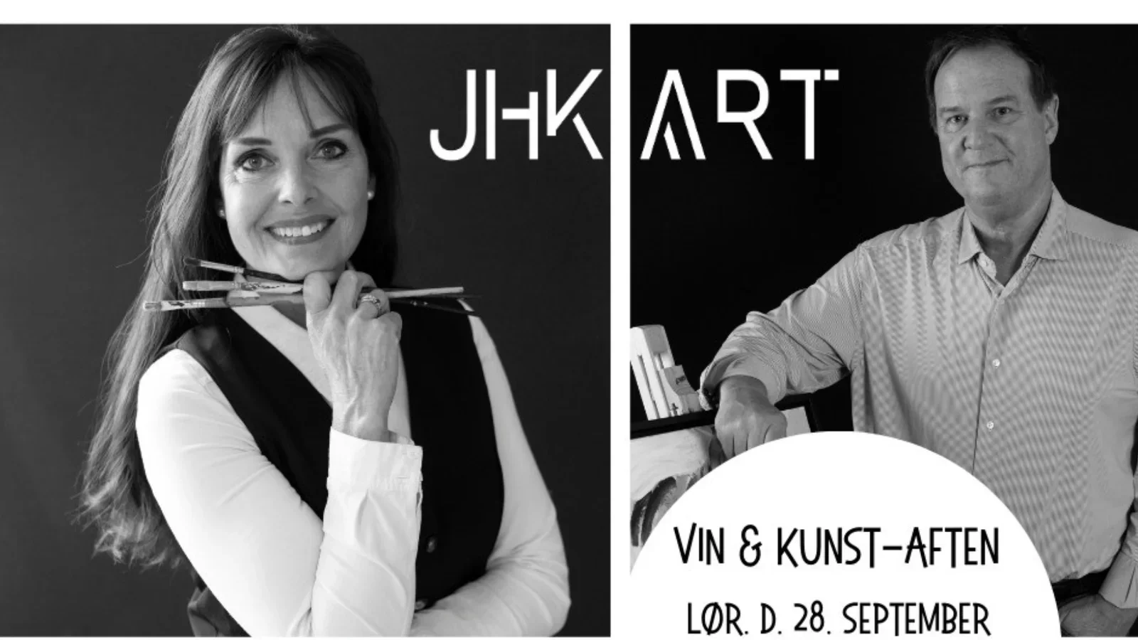 Vin- og kunstaften hos JHK Art i Kolding