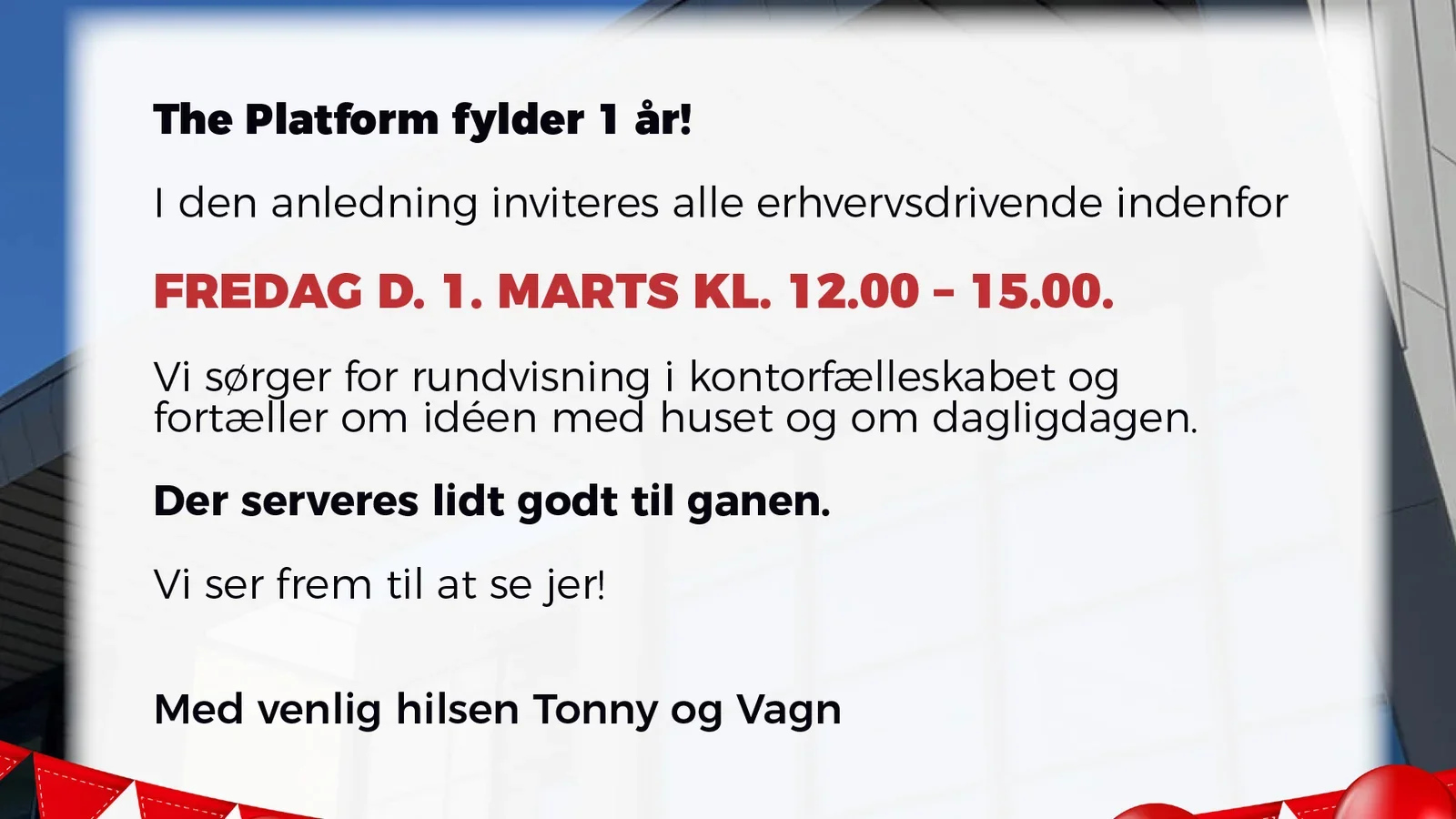 1-års fødselsdag hos The Platform