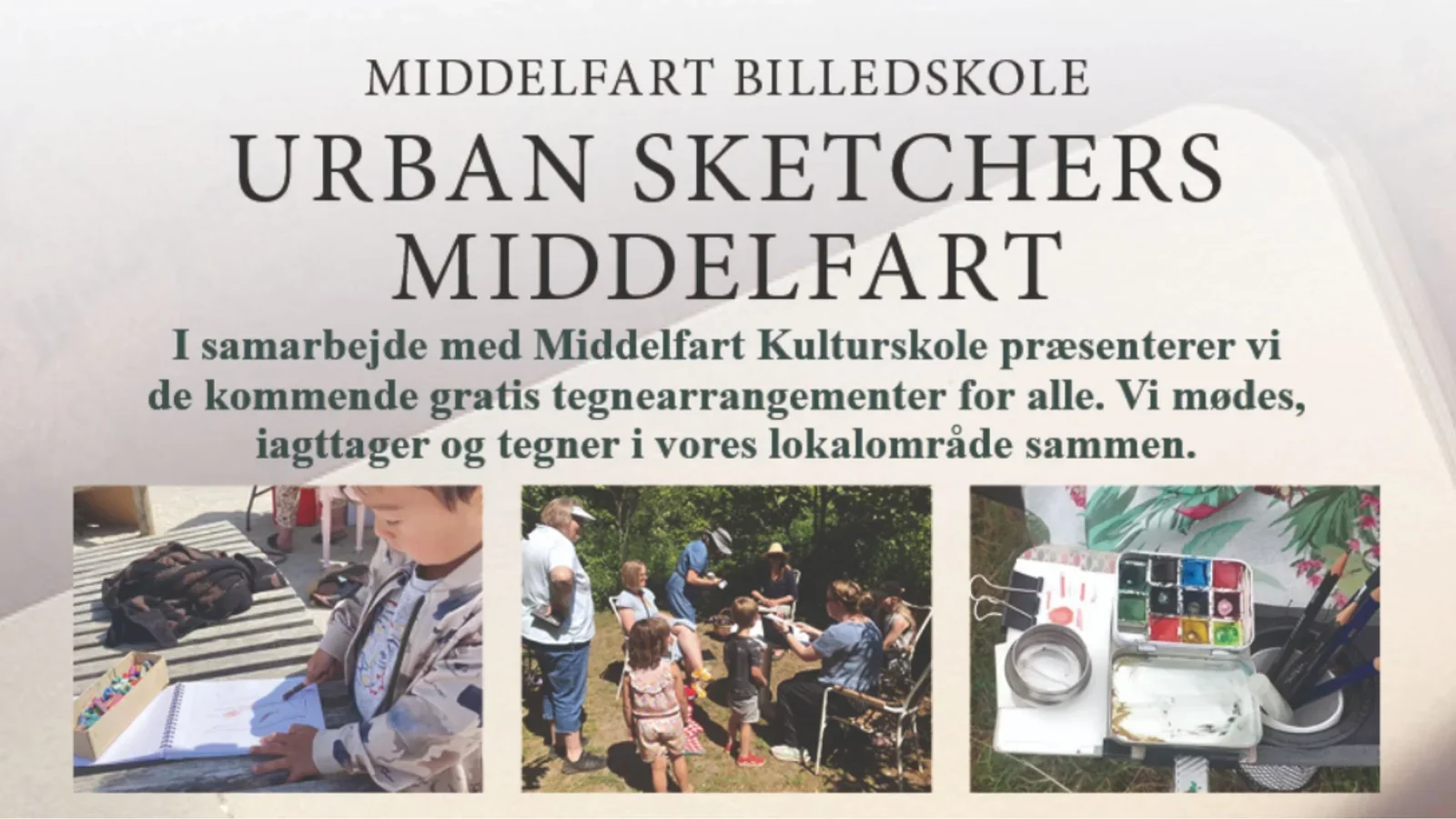 Urban Sketchers ved Humlemagasinet i Harndrup